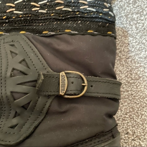 SOREL Waterproof Black Tall Winter Boots. Faux Fur. Size 6.5  Sorel Faux Fur Waterproof Winter Boots
